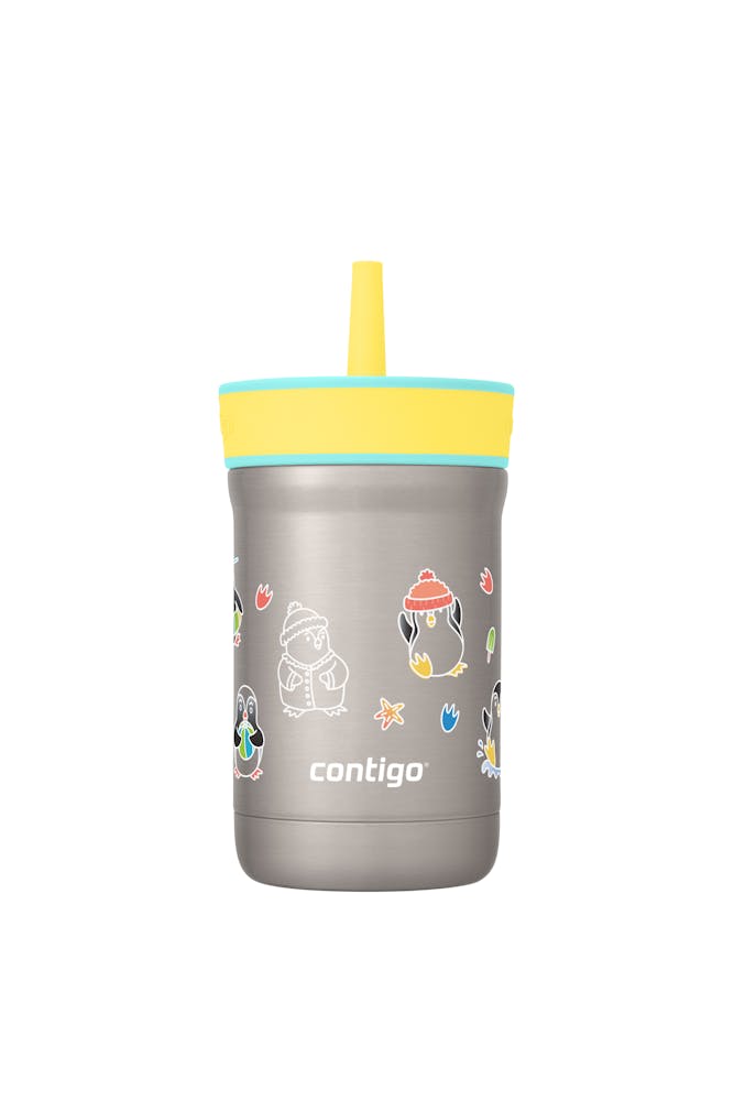 Kids Leighton Spill-Proof Stainless Steel Tumbler with Straw, 12oz Q0
