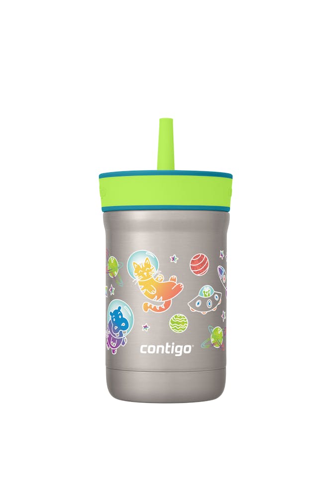 Kids Leighton Spill-Proof Stainless Steel Tumbler with Straw, 12oz Q0