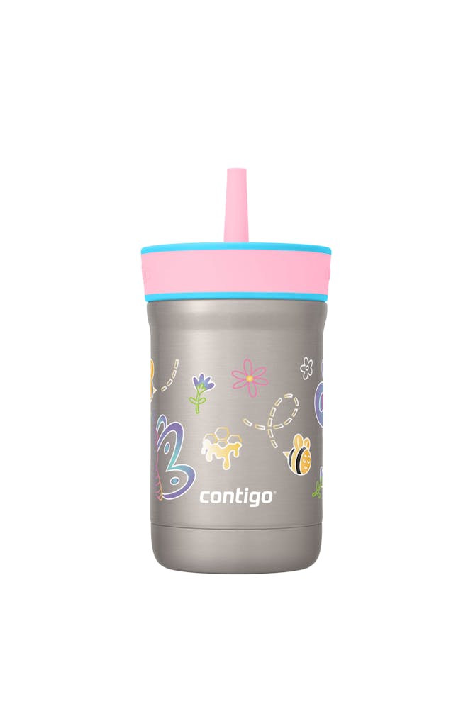Kids Leighton Spill-Proof Stainless Steel Tumbler with Straw, 12oz Q0